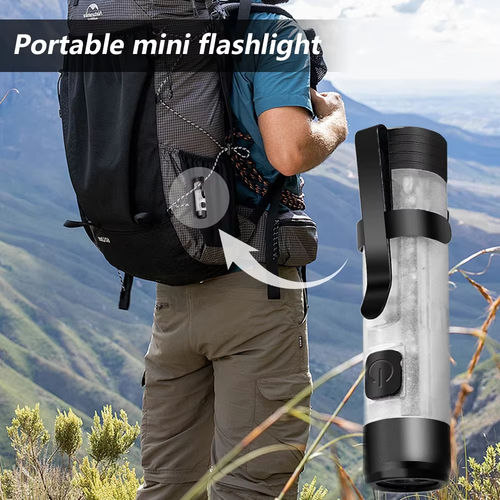 Mini Pocket LED Flashlight with Hat Clip & Magnet – USB Rechargeable, Lightweight Outdoor Torch