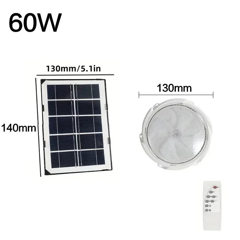 Đèn trần LED năng lượng mặt trời – Đèn thả ngoài trời chống nước IP66 có điều khiển từ xa &amp; cảm biến ánh sáng | Thân đèn ABS | Thời gian hoạt động 10–15 giờ | Sử dụng trong vườn &amp; hành lang