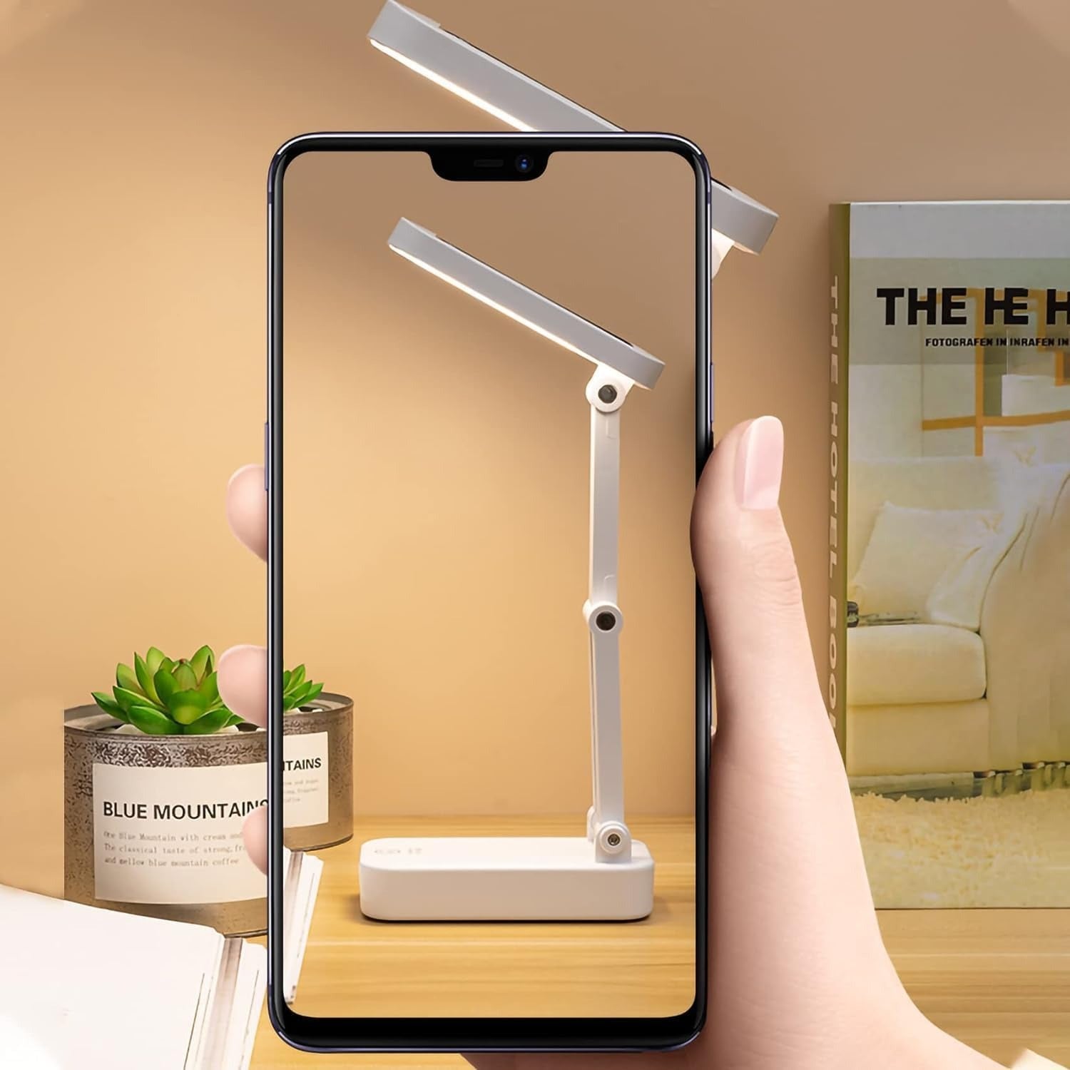 Đèn bàn gấp năng lượng mặt trời Keeda – Đèn đọc sách LED di động có thể sạc lại dành cho học sinh, văn phòng và sử dụng trong trường hợp khẩn cấp – Năng lượng mặt trời và nguồn USB – Màu xanh dương – Có thể thanh toán khi nhận hàng