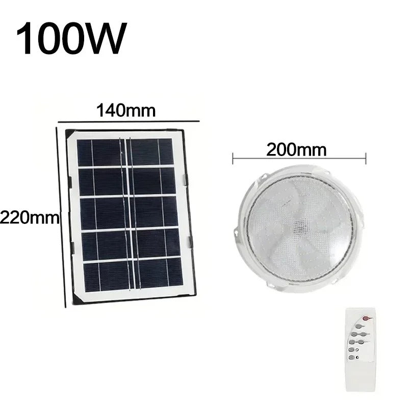 Đèn trần LED năng lượng mặt trời – Đèn thả ngoài trời chống nước IP66 có điều khiển từ xa &amp; cảm biến ánh sáng | Thân đèn ABS | Thời gian hoạt động 10–15 giờ | Sử dụng trong vườn &amp; hành lang