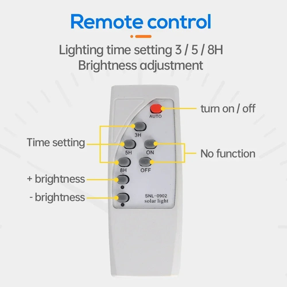 Đèn trần LED năng lượng mặt trời – Đèn thả ngoài trời chống nước IP66 có điều khiển từ xa &amp; cảm biến ánh sáng | Thân đèn ABS | Thời gian hoạt động 10–15 giờ | Sử dụng trong vườn &amp; hành lang