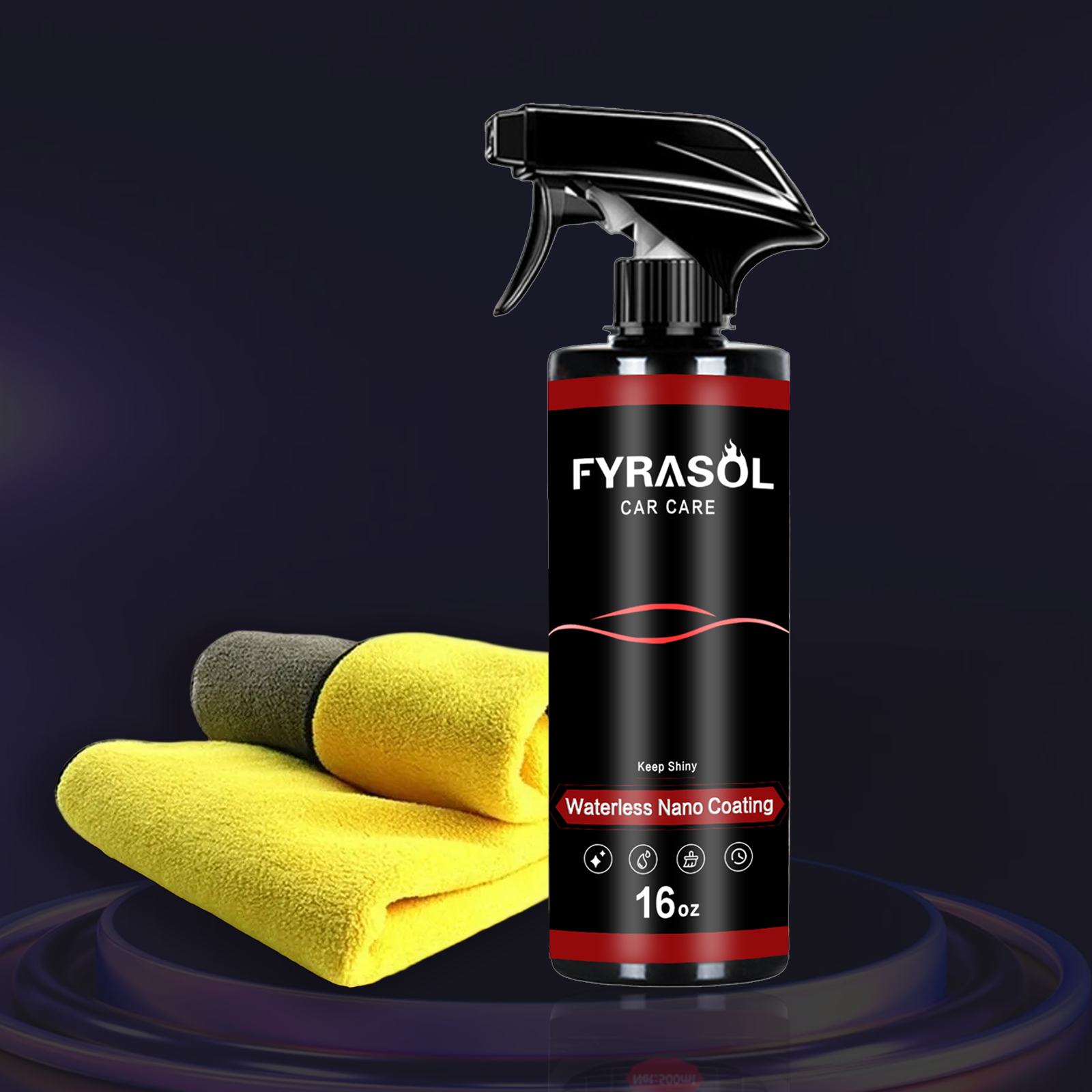 Xịt phủ gốm FORTIFY 16oz 3 trong 1 Làm sạch ô tô Bảo vệ cao Độ bóng sâu Nhiều bề mặt An toàn Sơn Kính Phủ gốm Chất bịt kín kỵ nước Tẩy vết nước Bảo vệ khỏi tia UV Không có vệt Chất phủ đa chức năng cấp độ chuyên nghiệp