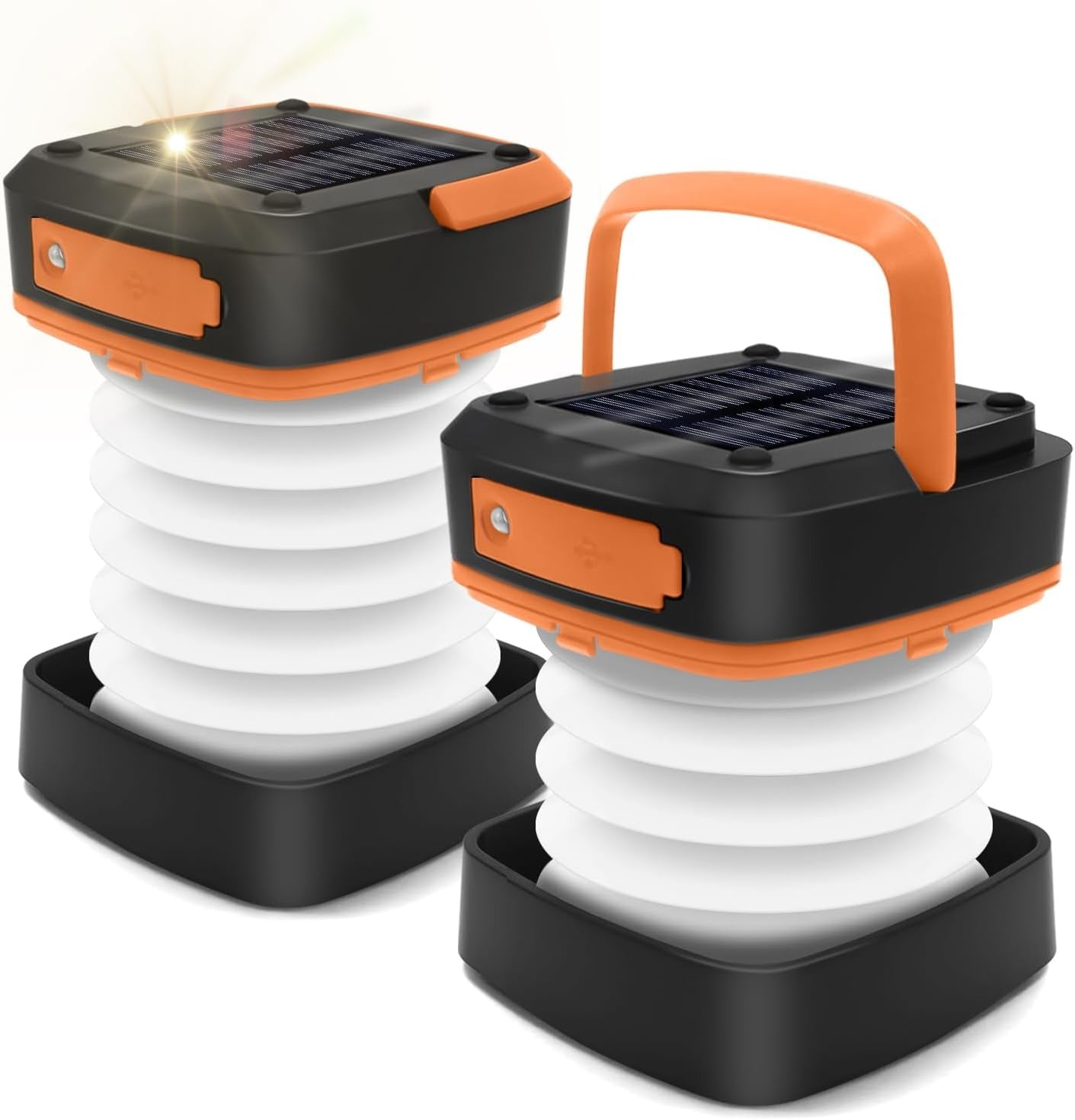 Đèn Lồng Cắm Trại Năng Lượng Mặt Trời Gấp Gọn – USB &amp; Sạc Dự Phòng