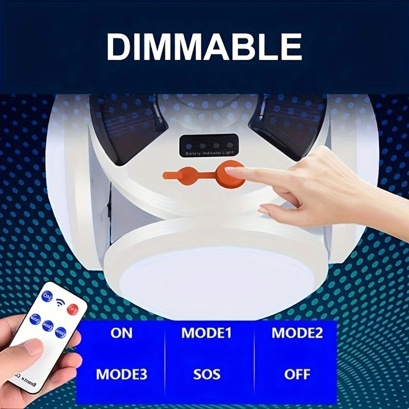Đèn Gập Solar Cho Lều, Hoạt Động Ngoài Trời &amp; Khổng Cấp – COD Có Võ