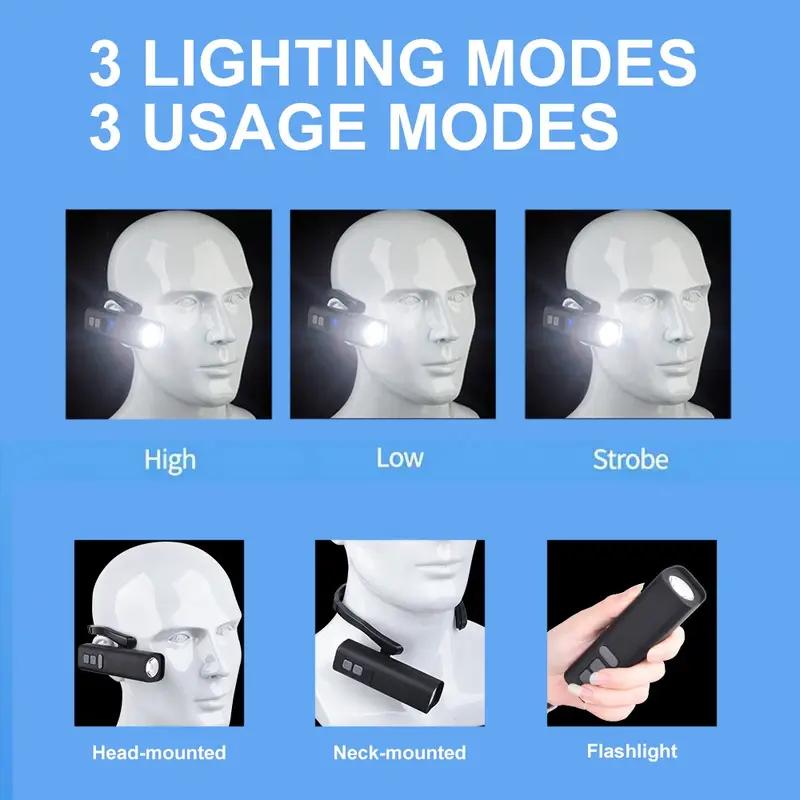 Rechargeable Motion Sensor Headlamp for Running, Cycling, and Outdoor Activities