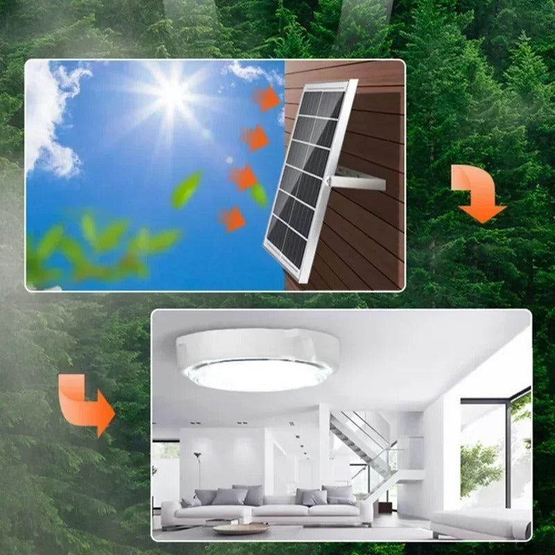 Đèn trần LED năng lượng mặt trời – Đèn thả ngoài trời chống nước IP66 có điều khiển từ xa &amp; cảm biến ánh sáng | Thân đèn ABS | Thời gian hoạt động 10–15 giờ | Sử dụng trong vườn &amp; hành lang