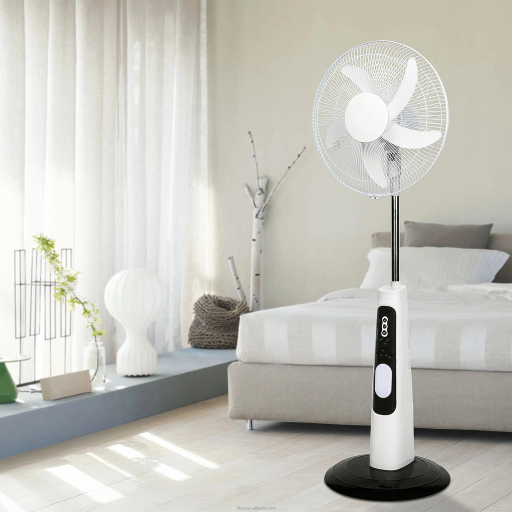 Quạt sạc 16 inch – Có sẵn mẫu tiêu chuẩn và chạy bằng năng lượng mặt trời | Hỗ trợ COD