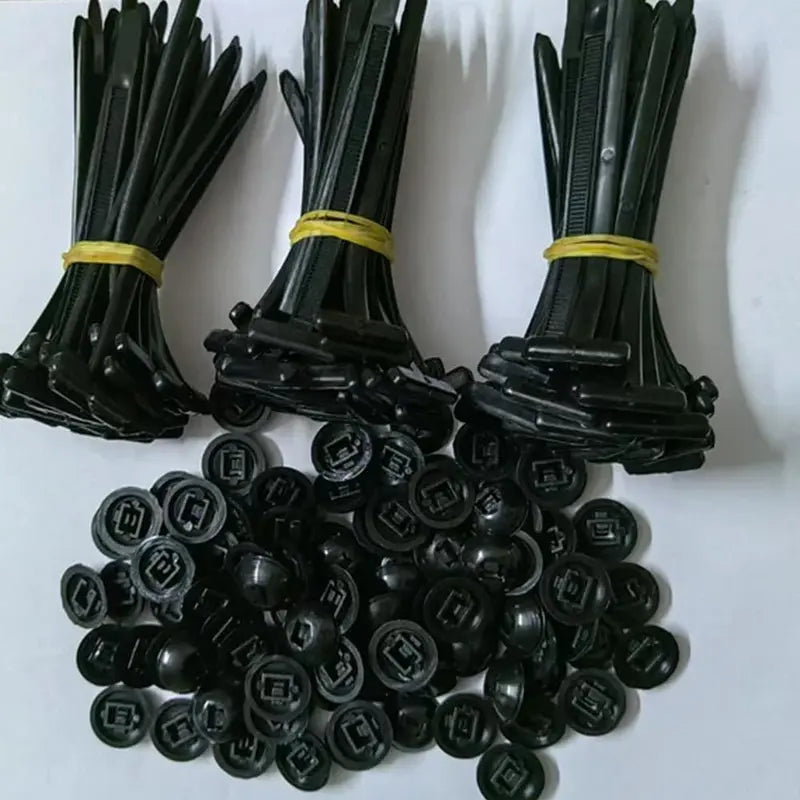 100 chiếc khóa buộc cáp bằng nylon đa năng, giá đỡ dây buộc cáp bằng nylon tự khóa siêu bền, dụng cụ buộc cáp bằng nhựa đa năng cho việc sửa chữa hàng ngày trên ô tô