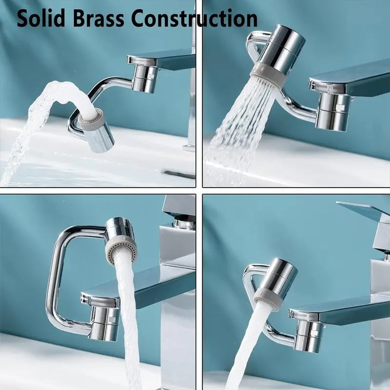 Bộ mở rộng vòi nước tạo bọt xoay 1440° - cho khả năng điều khiển dễ dàng, mọi góc độ, Bộ mở rộng vòi nước tạo bọt xoay, Vòi chậu rửa nhà bếp phòng tắm kèm vòi phun với 2 chế độ phun nước (1 cái)