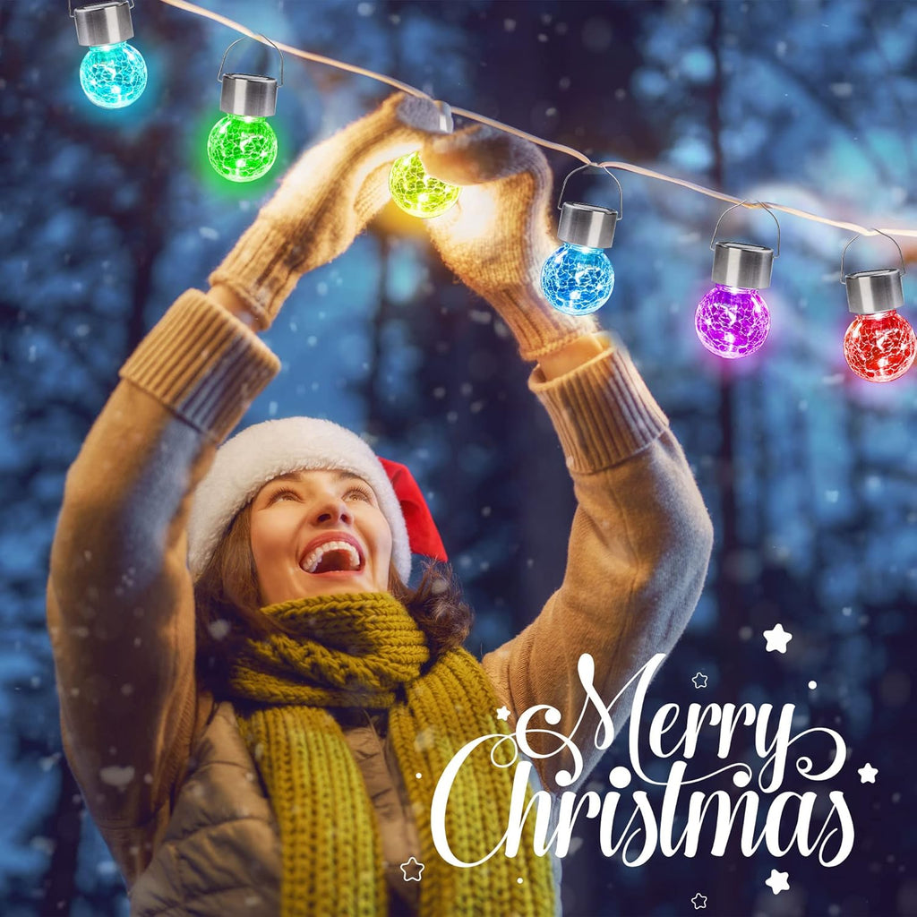 Solar Star Orb Lights (6 Pack) – Waterproof Color-Changing Fairy Lamps for Garden & Patio | PowerVibe