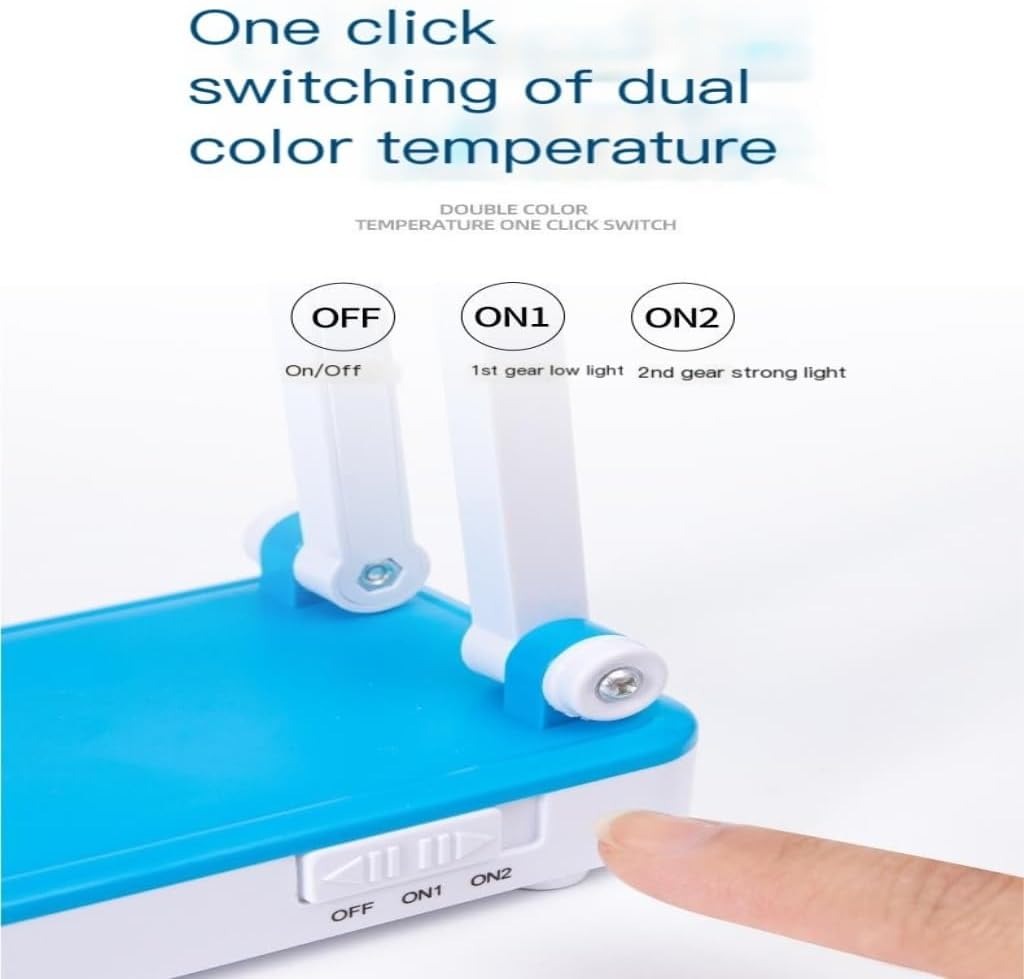 Đèn bàn LED gấp gọn năng lượng mặt trời – Đèn học tập &amp; đọc sách bảo vệ mắt | Sạc qua USB | Di động cho ký túc xá, văn phòng &amp; sử dụng trong trường hợp khẩn cấp – Có thể thanh toán khi nhận hàng (Màu xanh dương)