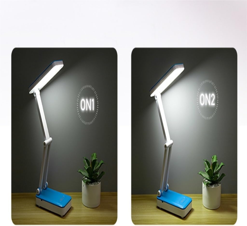 Đèn bàn LED gấp gọn năng lượng mặt trời – Đèn học tập &amp; đọc sách bảo vệ mắt | Sạc qua USB | Di động cho ký túc xá, văn phòng &amp; sử dụng trong trường hợp khẩn cấp – Có thể thanh toán khi nhận hàng (Màu xanh dương)