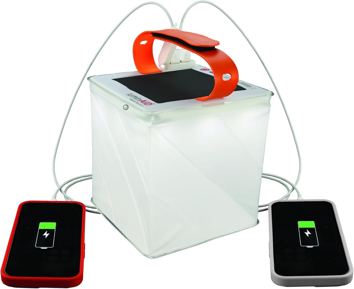 Đèn lồng cắm trại năng lượng mặt trời 2 trong 1 &amp; Bộ sạc điện thoại – Đèn LED chống nước, có thể sạc lại dùng ngoài trời, trong trường hợp khẩn cấp và mất điện – Có thể thanh toán khi nhận hàng