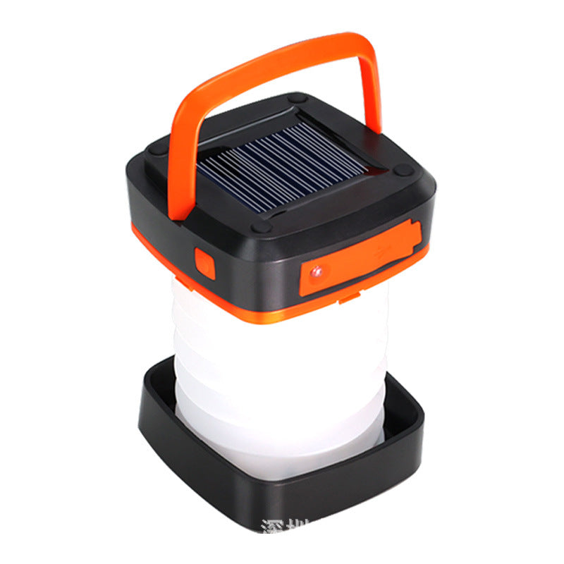 Đèn Lồng Cắm Trại Năng Lượng Mặt Trời Gấp Gọn – USB &amp; Sạc Dự Phòng