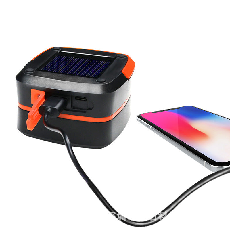 Đèn Lồng Cắm Trại Năng Lượng Mặt Trời Gấp Gọn – USB &amp; Sạc Dự Phòng