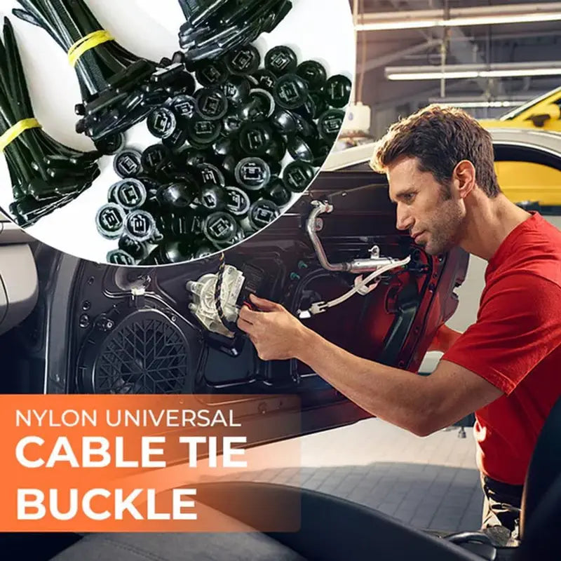 100 chiếc khóa buộc cáp bằng nylon đa năng, giá đỡ dây buộc cáp bằng nylon tự khóa siêu bền, dụng cụ buộc cáp bằng nhựa đa năng cho việc sửa chữa hàng ngày trên ô tô