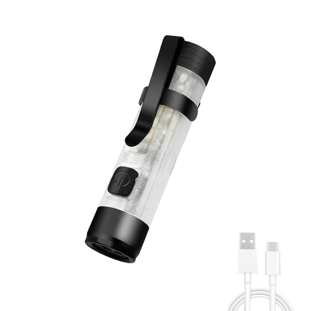 Mini Pocket LED Flashlight with Hat Clip & Magnet – USB Rechargeable, Lightweight Outdoor Torch